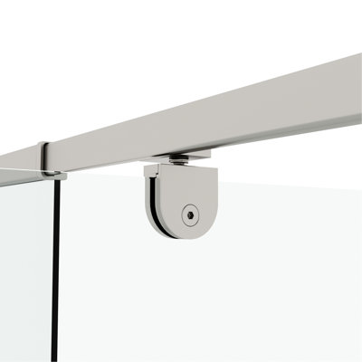 Porte de douche de 56 po x l 60 po x H 71 po, verre trempé de 1/4 po, style pivotant, installation facile, fermeture magnétique, finition de fuite H, installation, fonction d'étanchéité, universel