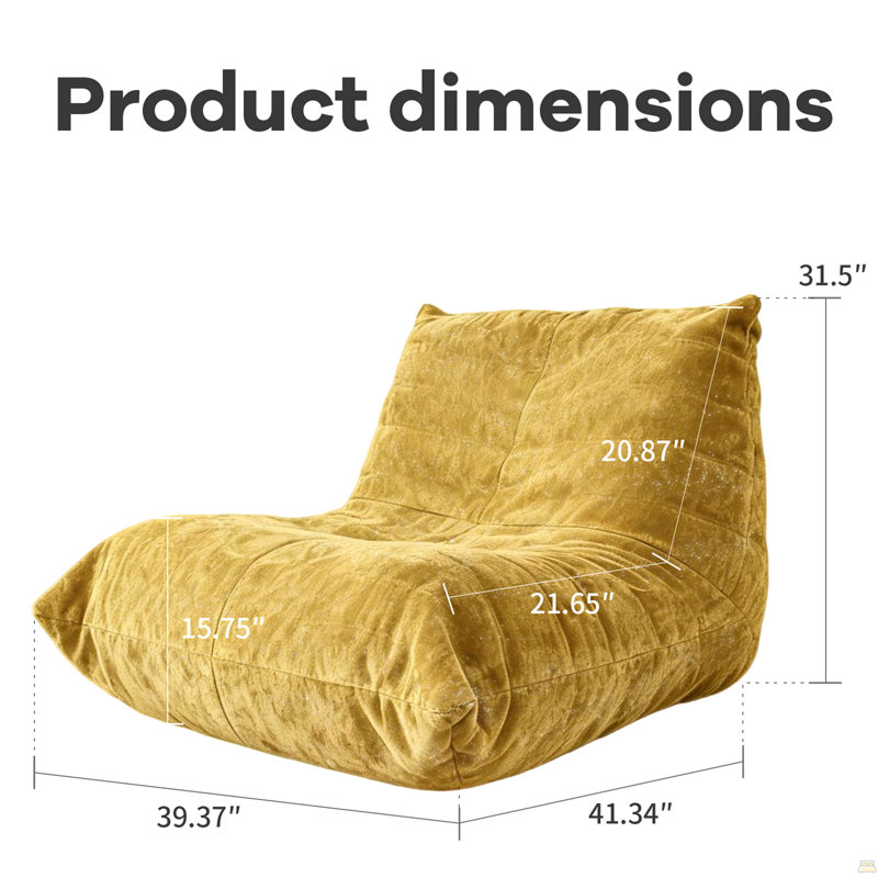 Fauteuil à billes ergonomique avec support pour le corps à 5 positions, Jaune
