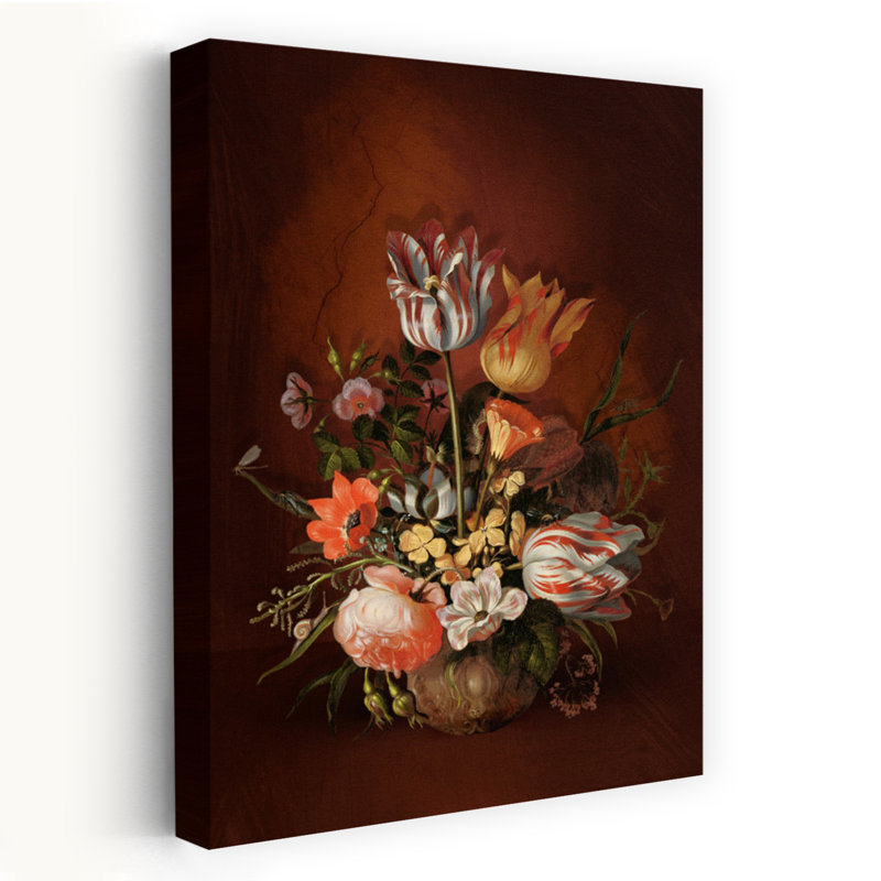 Art mural opulente, nature morte, classique, dramatique, tulipe élégante, nature, art mural, H 60 po x l 40 po