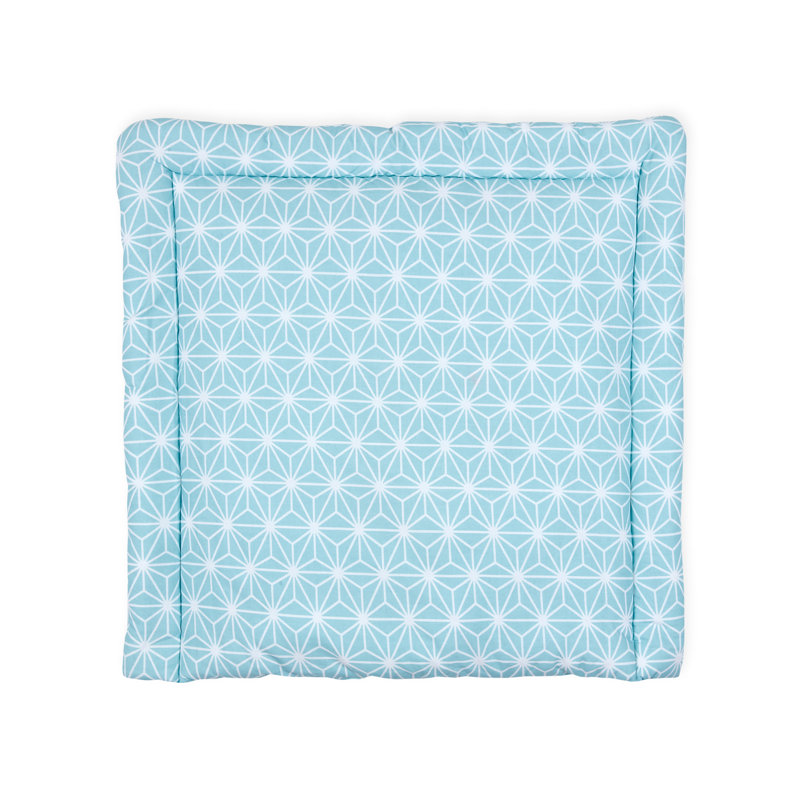 Weiße Diamante 100% Cotton Changing Mat, 70cm H x 75cm W x 4cm D, Turquoise