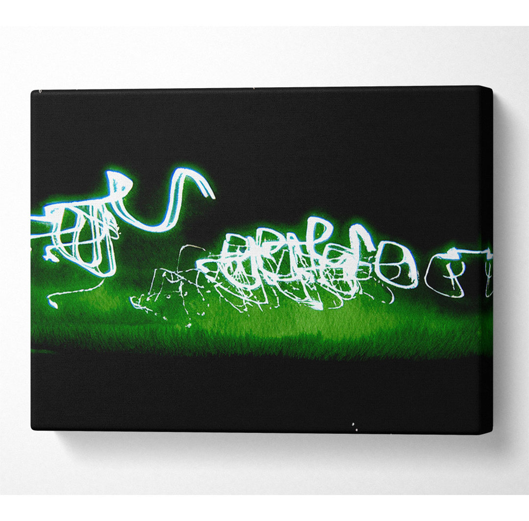 Green Liquid Light - Kunstdrucke auf Leinwand - Wrapped Canvas