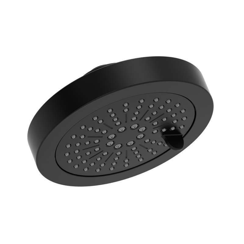 6" 6-Function Showerhead, Matte Black