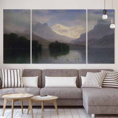 «A Premium Mountain Scene», reproduction d'art à multiples images sur toile tendue