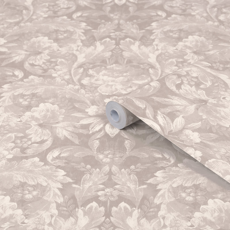Rouleau de papier peint L 33 pi x l 21 po Apolline, Gris colombe