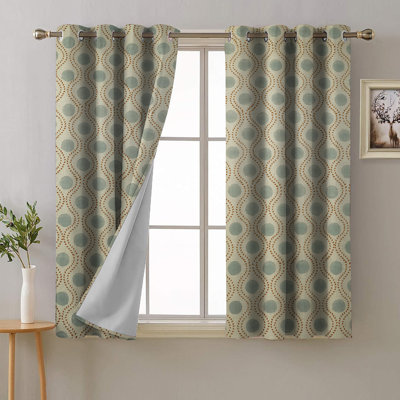 Rideau à œillets gris à motif de pois gris fait à la main et imprimé Raajbhog