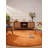 Manns Hand Knotted Loom Wool Eco-Friendly Area Rugs - Round, Orange Color, Plain Solid Design, High Pile Thick Handmade Anti Skid Area Rugs for Living Room, Bed Room-318992313-317558750