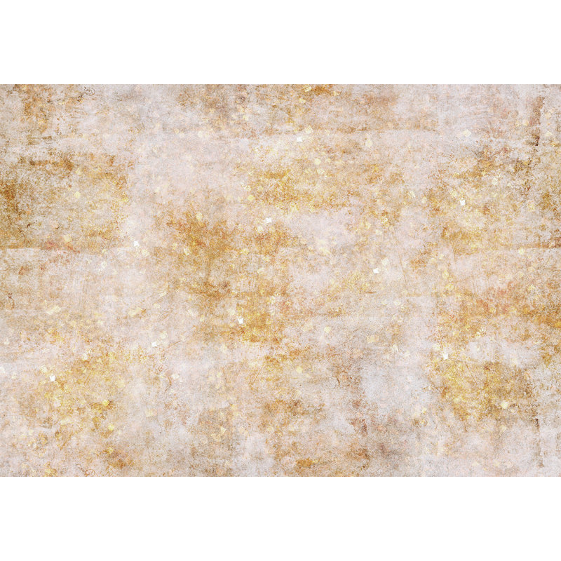 Murale abstraite pelez et collez - Structure orange, L 110 po x l 154 po