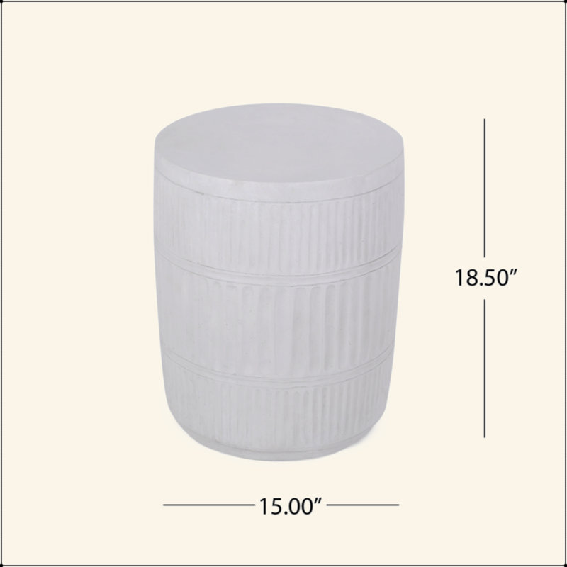 Table d'appoint polyvalente en béton avec attrait moderne pour divers espaces