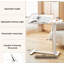 Bureau de chevet au-dessus du lit, support mobile pour ordinateur portable, table de lit inclinable avec roulettes, table de chevet à plateau réglable en hauteur pour canapé de lit pour ordinateur portable, blanc-90456246