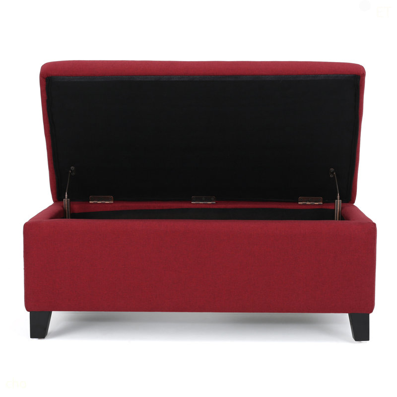 OTTOMAN DE RANGEMENT, Rouge