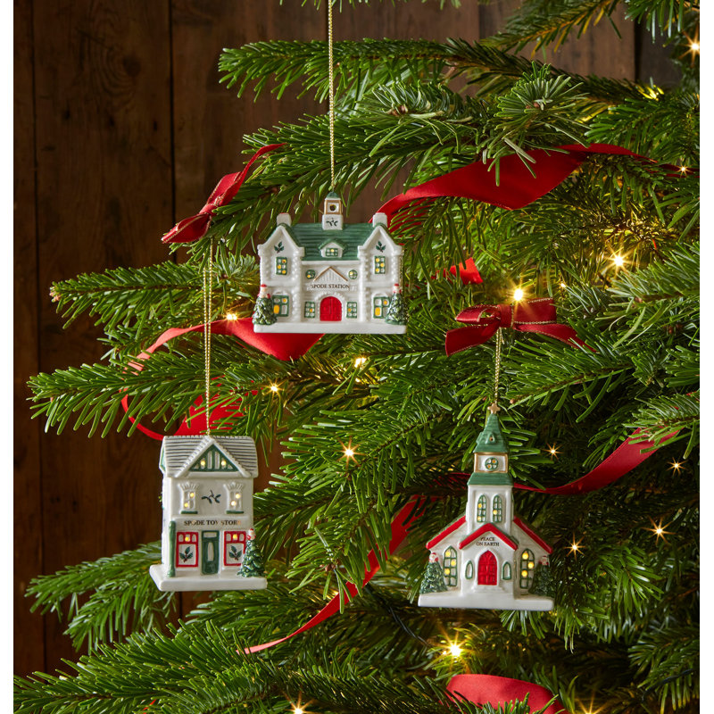 Décoration de Noël en forme d'arbre de Noël 3 po Spode