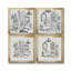 «Opulent Bath I», ensemble de 4 peintures sur toile encadrées-1122951651-1122951652