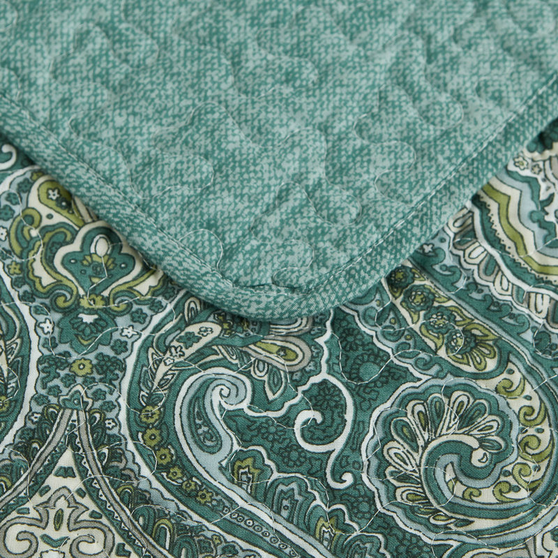 Ensemble de courtepointe réversible en coton Tommy Bahama Turtle Cove, Courtepointe pour grand lit + 2 taies décoratives