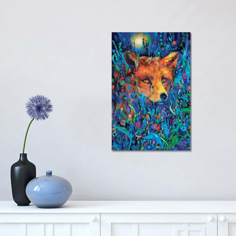 Fantasy Mr Fox 1 Piece Painting on Canvas, 30.48 cm H x 45.72 cm W, Wrapped Canvas