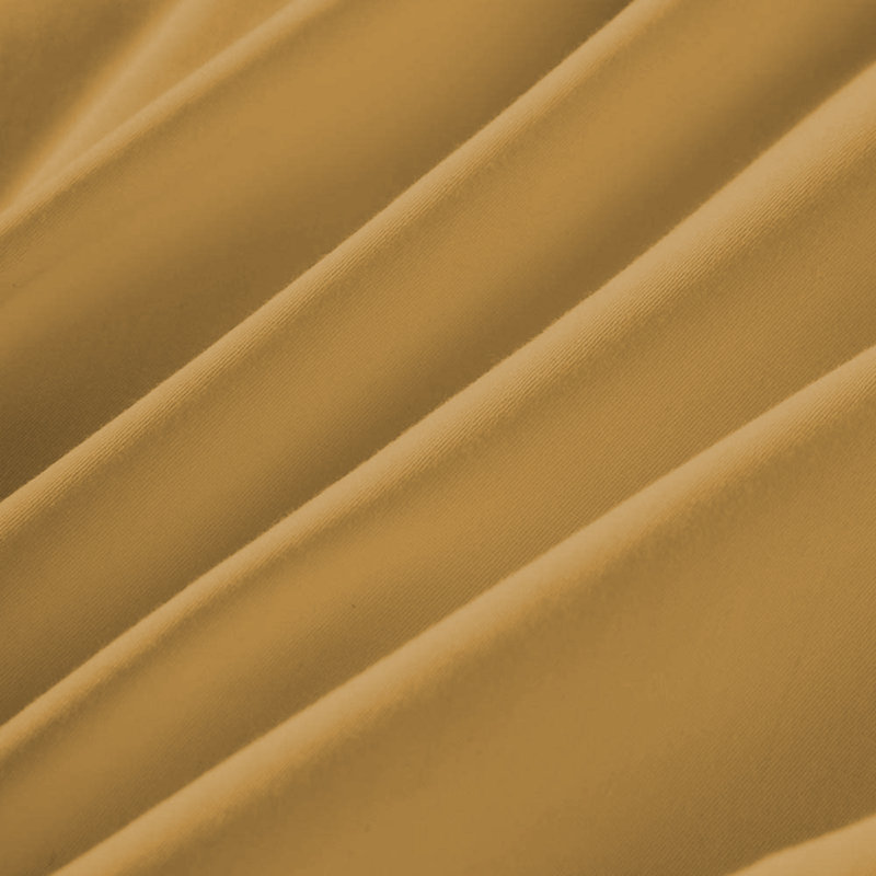 Brushed Microfiber Plain 100% Polyester Standard Size Pillowcase/Cover, Ochre