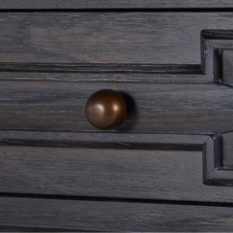 Ezekiel 2 - Door Accent Cabinet, Cerused Forest Black