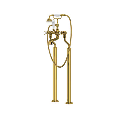 Edwardian Traditional Floor Mount Tub Filler