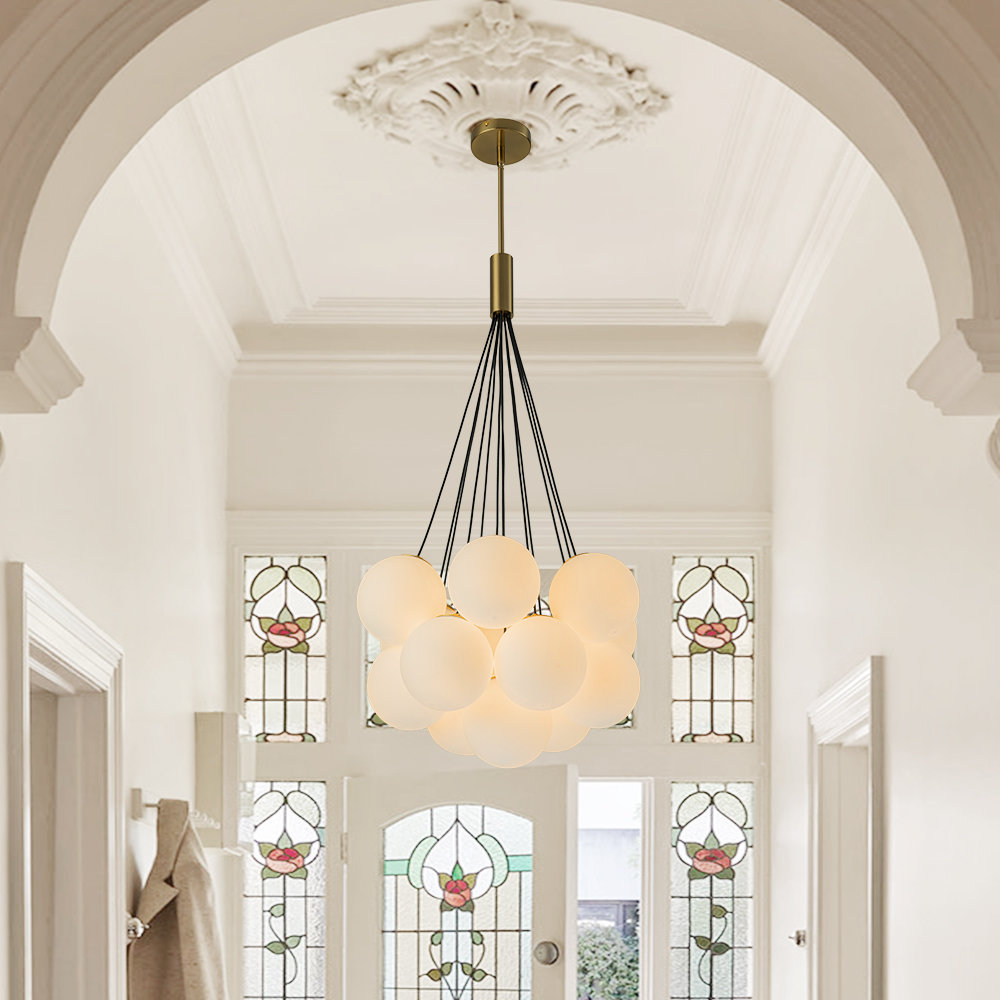Mercer41 13-Light Glass Bubble Cluster Chandelier