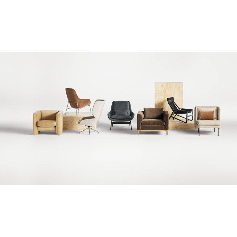 Field Lounge Chair, Ink Genuine Leather