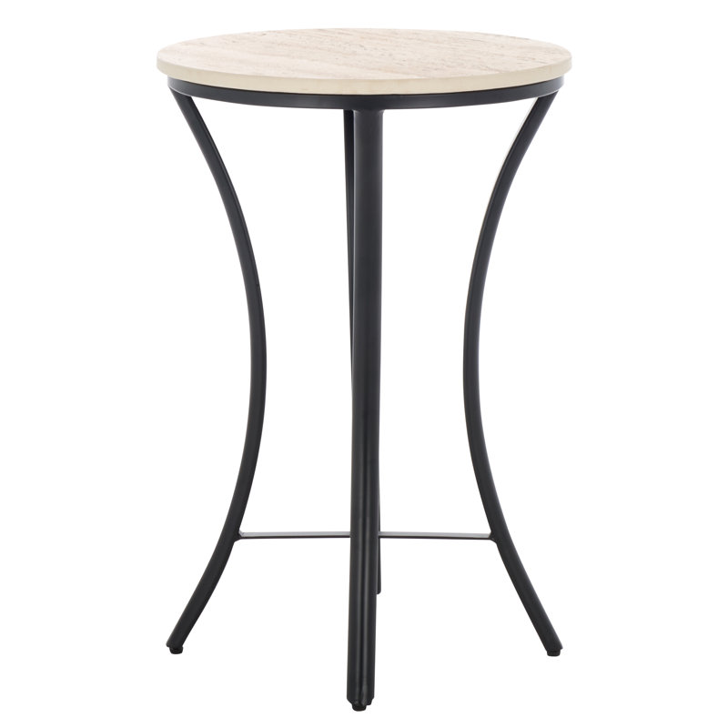 Saxony Travertine Side Table