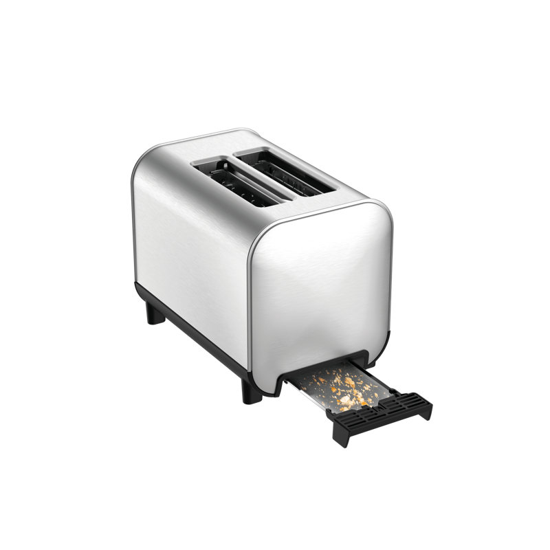 Grille-pain en acier inoxydable avec élément 2 tranches t-fal