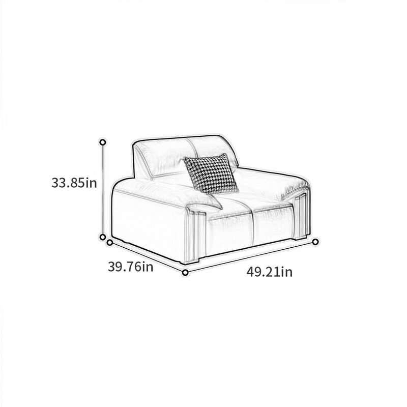 Nordic minimalist straight-row sofa