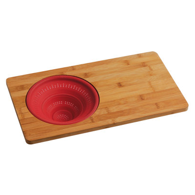Wood Bamboo and Silicone Cutting Board