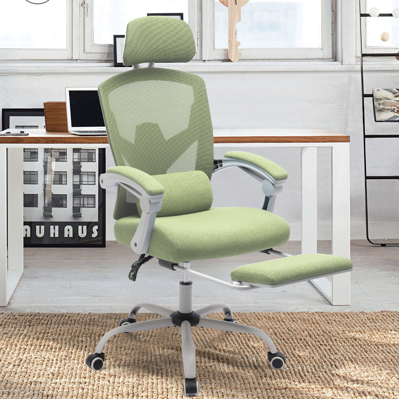 Ergonomic Chair - A Versatile Desk Chair with Adjustable Lumbar Support,  Breathable Mesh Backrest, and Smooth Wheels - Experience Optimal Comfort  and