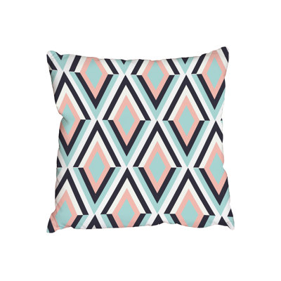 Indoor / Outdoor Geometric Square Throw Cushion