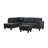 Halid Wide Sofa & Chaise with Ottoman-1589846993-1571242443