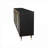 Cabinets, Matte Black Minimalist Storage Cabinet with 4 Glass Doors | Black | MDF+glass