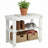 Bamboo Entryway Shoe Bench with 2-Tier Storage Shelf for Entryway and Living Room-1801608514