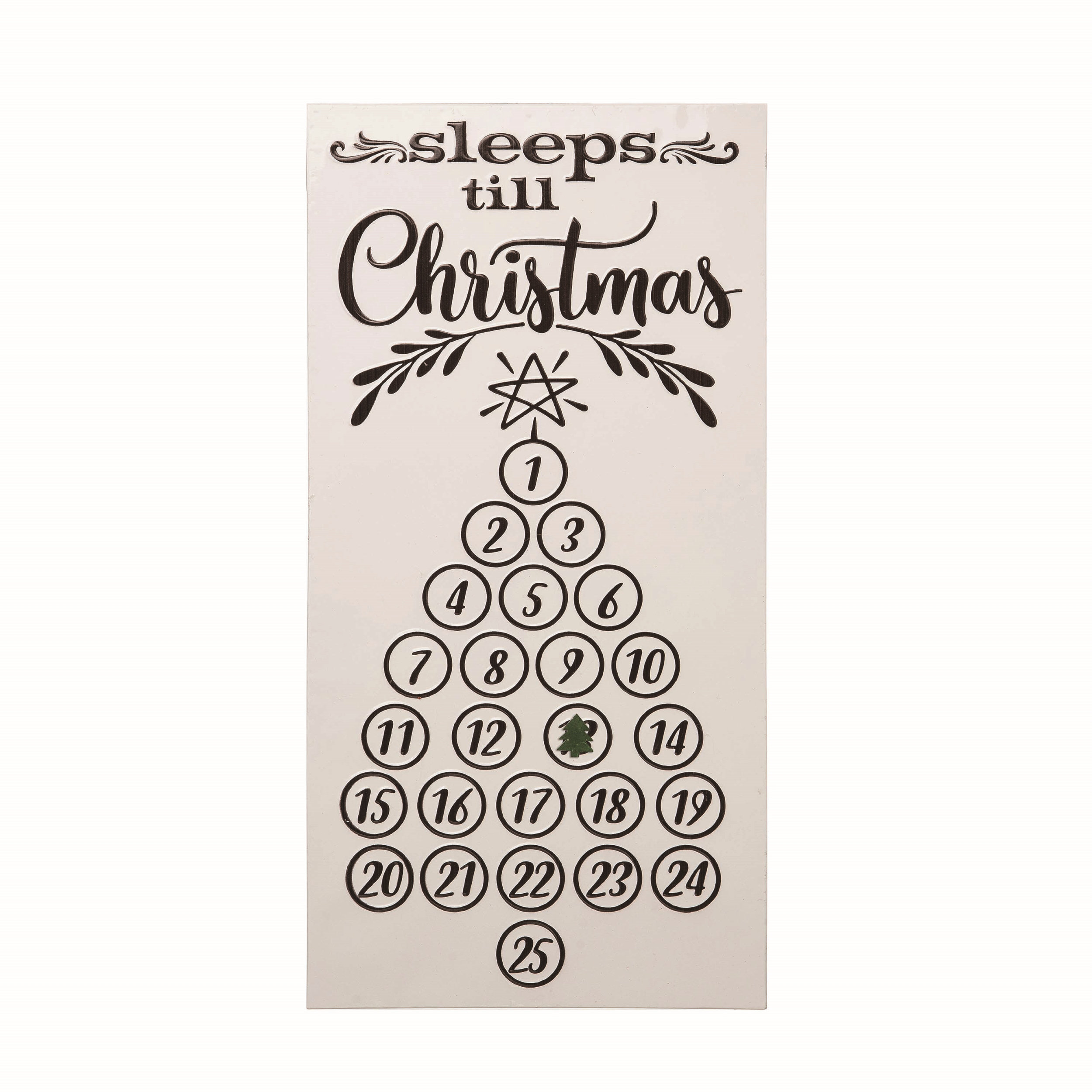 The Holiday Aisle® Metal Magnetic Tree Countdown Calendar | Wayfair