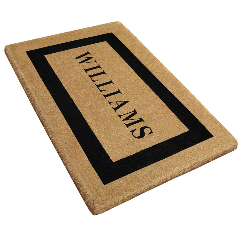Tapis de porte antidérapant pour l'extérieur, L 37 po x L 36 po, Noir