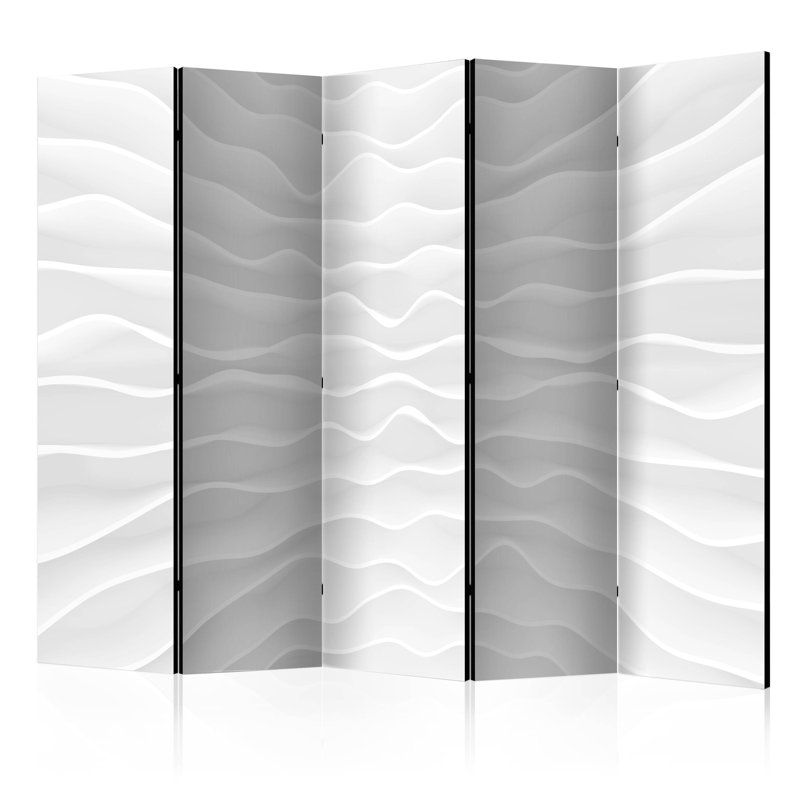 225cm W x 172cm H 5 - Panel Wood Folding Room Divider