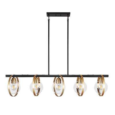 Lustre de salle à manger à 5 lumières de style lustre moderne à intensité variable 