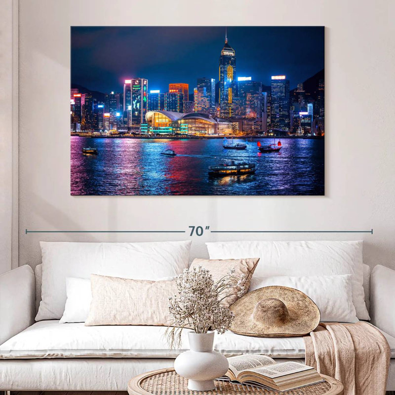Nicci illuminée de la ville de Hongkong