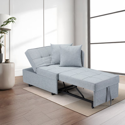 70" Upholstered Convertible Sleeper Sofa, 5-Position Adjustable Backrest Pull Out Sofa Bed, Fold Out Chair Bed For Living Rooms, Apartments