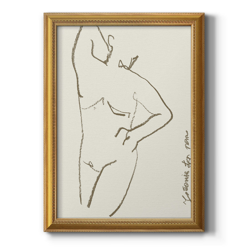 Toi et moi II - imprimé, H 20 po x l 16 po x P 2,5 po, Encadrement doré antique