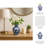Chinoiserie Vase Stoneware Ceramic Floral Detailing 9" Blue and White for Home Office Bedroom Living Room Decor