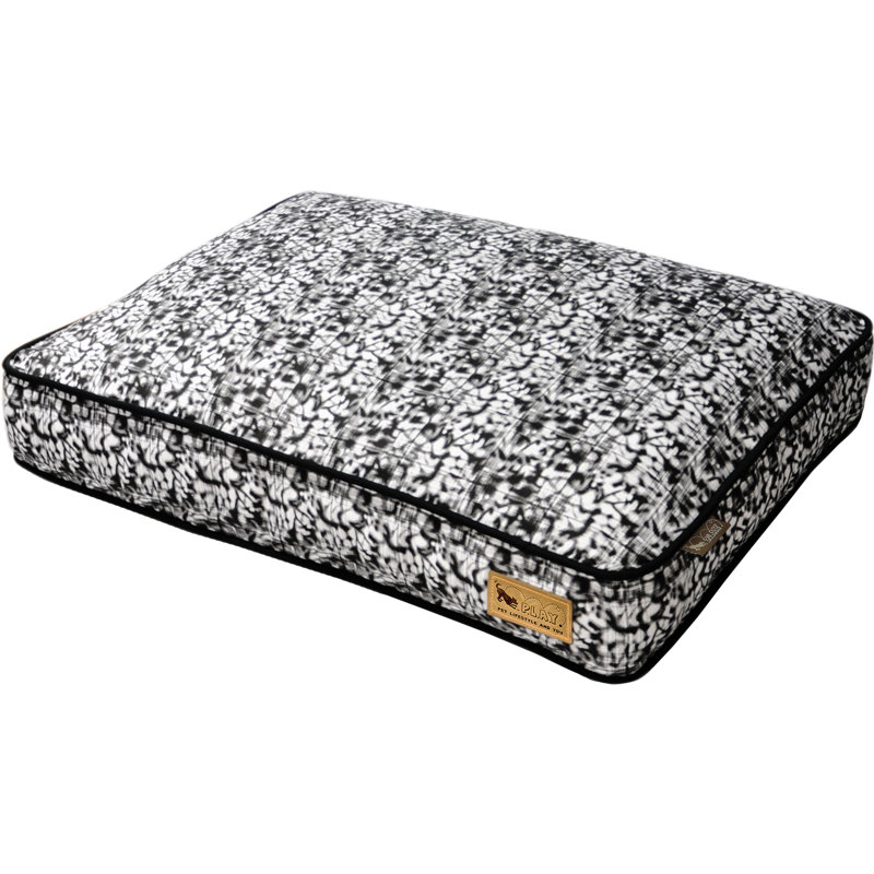 Oreiller rectangulaire pour chien Frolique, Petit (l 28 po x P 20 po x H 4 po), Éclaboussures de blanc