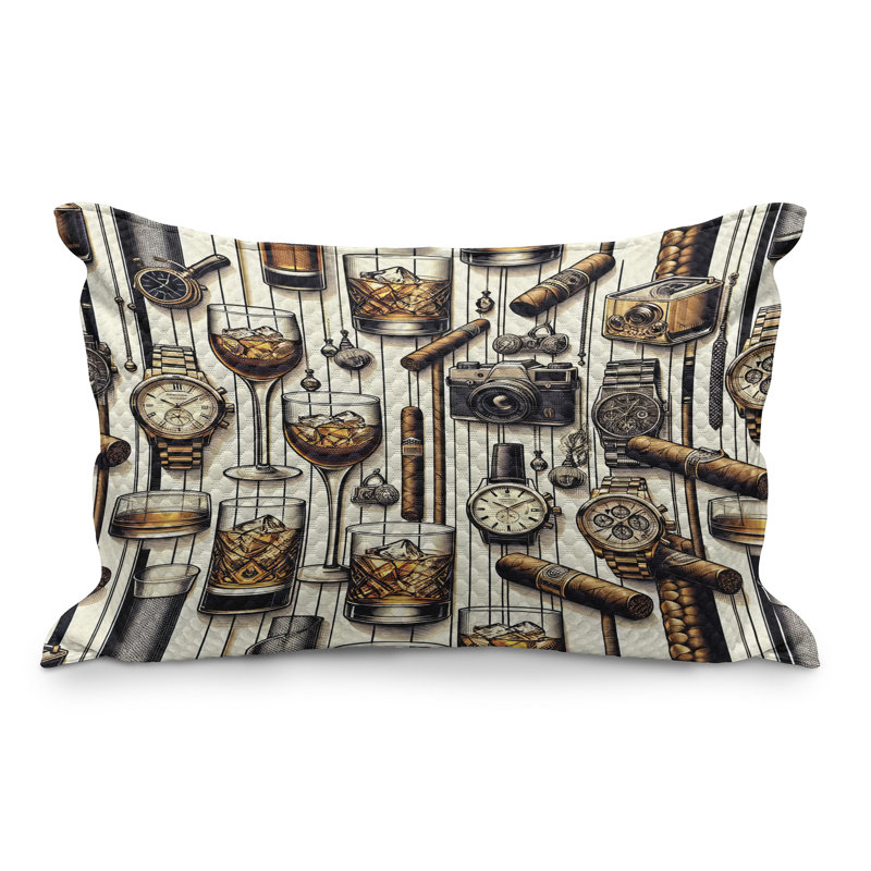 Taie d'oreiller matelassée Ambesonne Man Cave, H 20 po x l 30 po