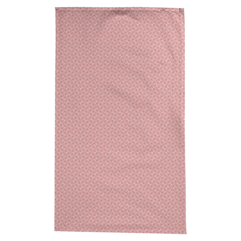 Nappe à motif géométrique 100% coton leffel, Rouge pastel