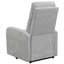 Fauteuil inclinable gris capitonné