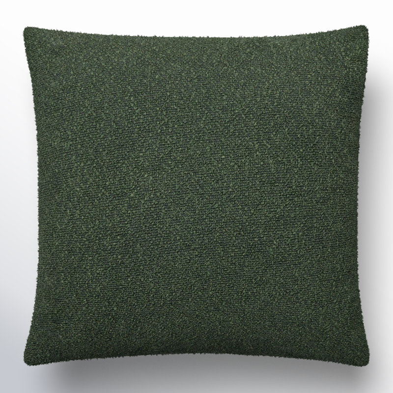 Coussin décoratif Amalfi Boucle, 18 po x 18 po, Housse de coussin seulement - sans coussin, Vert