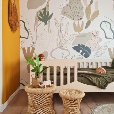 Day Dreamers Collection Safari 78.7-Inches Wide x 9.3-Feet High 4-Panel Wall Mural