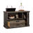 File Credenza With Adjustable Shelf, Brown Finish