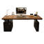 Bureau électrique à hauteur réglable en cuir à deux moteurs Modern Luxury (avec armoire à tiroirs) - 3 options de bureau disponibles-849146296-849146298