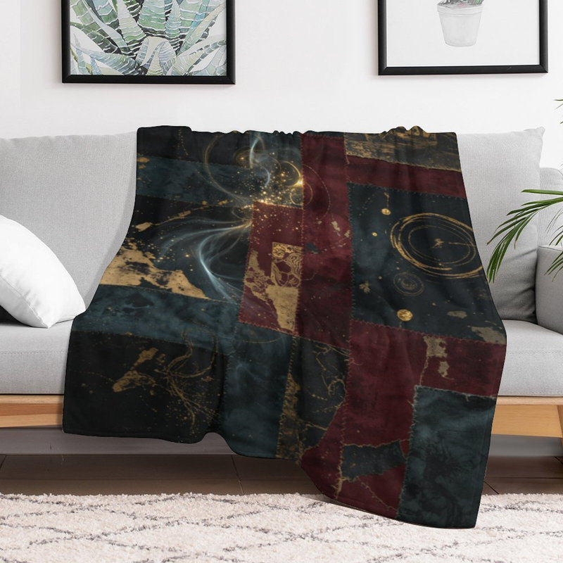 Jeté en flanelle Patchwork, 60 x 80 po