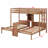 Multi-Functional Wood Bunk Bed with Desk, Storage Shelves, Reading Lamp-892615662